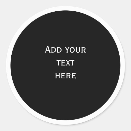 白丸フレームテンプレート付き黒丸 ラウンドシール (正面)