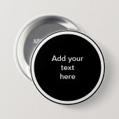 白丸フレームテンプレート付き黒丸 缶バッジ (正面&裏面)