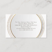 白丸フレーム金ゴールド線 名刺 (裏面)