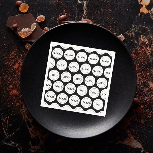 白丸ロゴパターン事業パーティー スタンダードカクテルナプキン