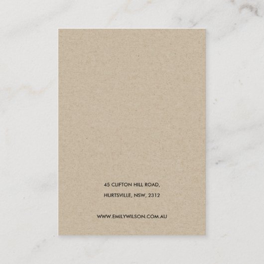 白丸模様2イヤリング表示ロゴ 名刺 (裏面)