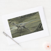 白亜紀のヒプシロフォドン、古代の恐竜 長方形シール (封筒)