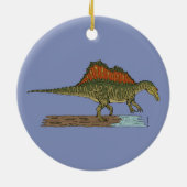 白亜紀恐竜スピノサウルス セラミックオーナメント (裏面)