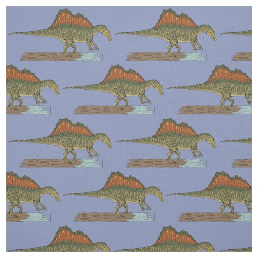 白亜紀恐竜スピノサウルス ファブリック (見本)