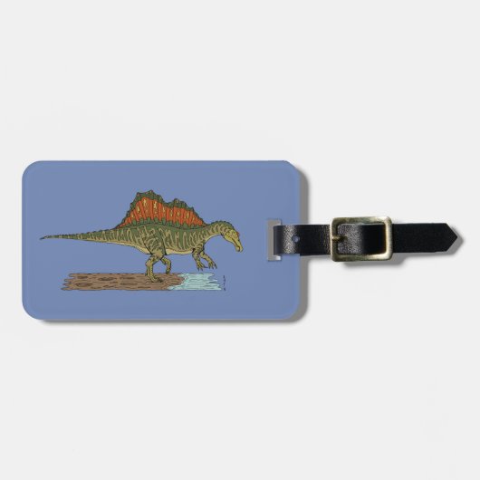白亜紀恐竜スピノサウルス ラゲッジタグ (正面横)