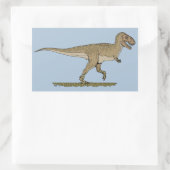 白亜紀恐竜ティラノサウルスレックス 長方形シール (バッグ)