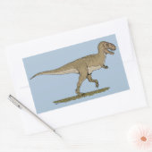 白亜紀恐竜ティラノサウルスレックス 長方形シール (封筒)