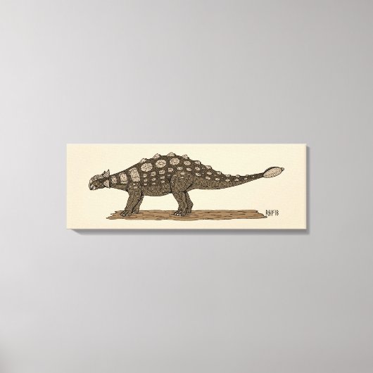 白亜紀恐竜 キャンバスプリント (正面)