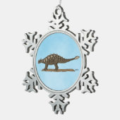 白亜紀恐竜 スノーフレークピューターオーナメント (右)