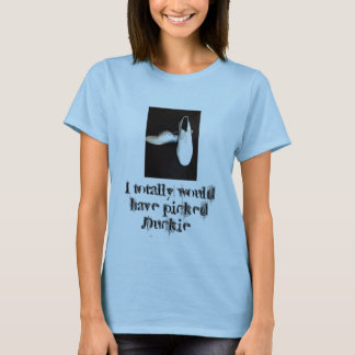 白人のなまけ者、私は全くDuckieを選ぼう! Tシャツ