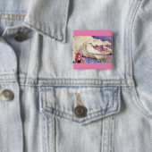 白人のわに及び妖精の友人 缶バッジ (インサイチュ)