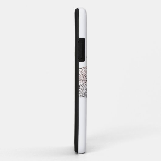 白人のケースメイトiPhoneケース上のトンボ Case-Mate iPhoneケース (裏面/右)