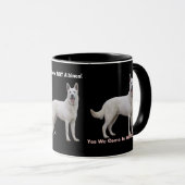 白人のジャーマン・シェパードがあること誇りを持った! マグカップ (正面右)