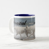 白人のジャーマン・シェパード ツートーンマグカップ (正面左)