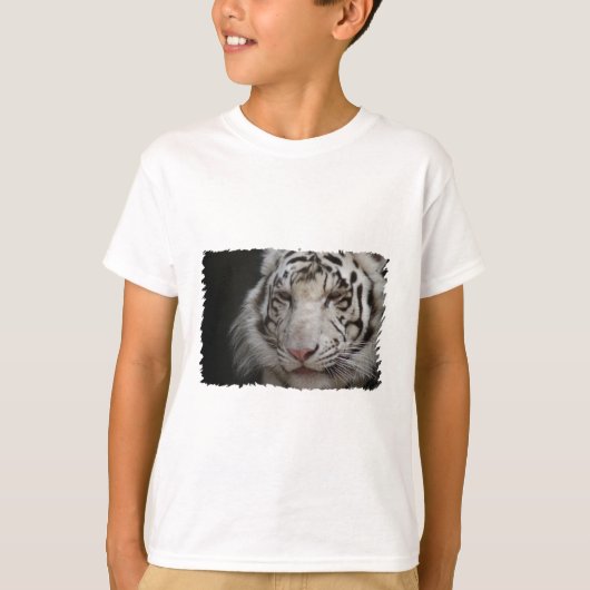 白人のトラの子供のTシャツ Tシャツ (正面)