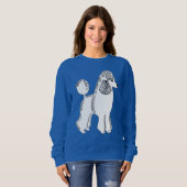 白人のプードルの女性のスエットシャツ スウェットシャツ (正面フル)