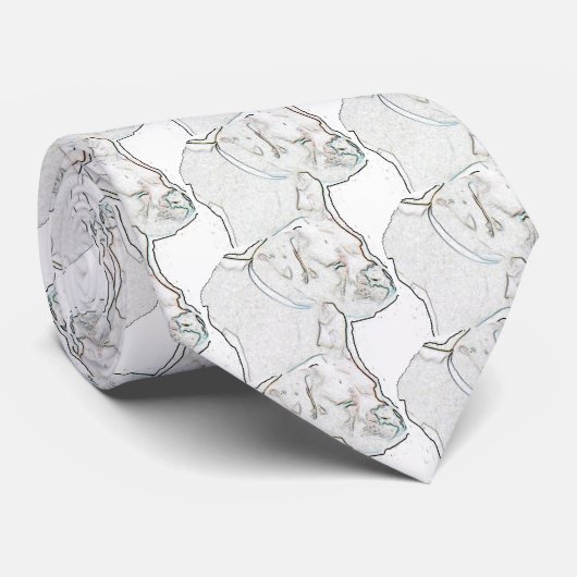 白人のボクサー ネクタイ (ロール)