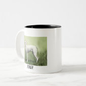 "白人のボクサー"犬の芸術のマグ ツートーンマグカップ (正面左)