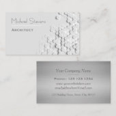 白人のモダンな格子六角形のプロフェッショナル 名刺 (正面/裏面)