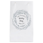 白人の冬の果実のリースのパーティー スモールペーパーバッグ (正面)