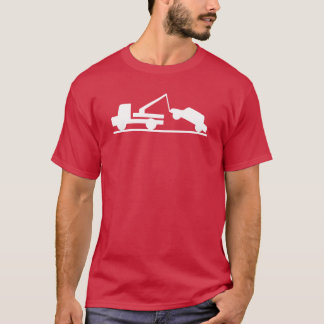 白人の友達を牽引する車 Tシャツ