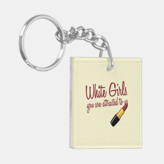 白人の女の子 キーホルダー (正面左)