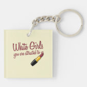 白人の女の子 キーホルダー (裏面)