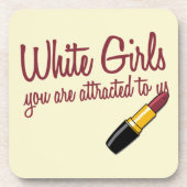 白人の女の子 コースター (正面)