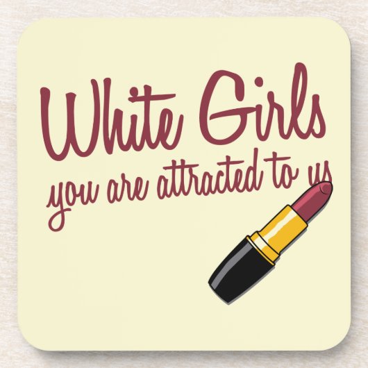 白人の女の子 コースター (正面)