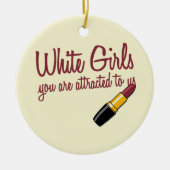 白人の女の子 セラミックオーナメント (正面)