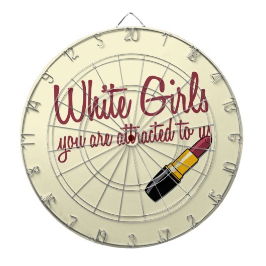 白人の女の子 ダーツボード (正面)