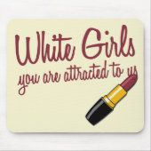 白人の女の子 マウスパッド (正面)