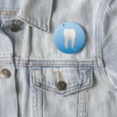 白人の歯及び水歯科医院の歯科医 缶バッジ (インサイチュ)