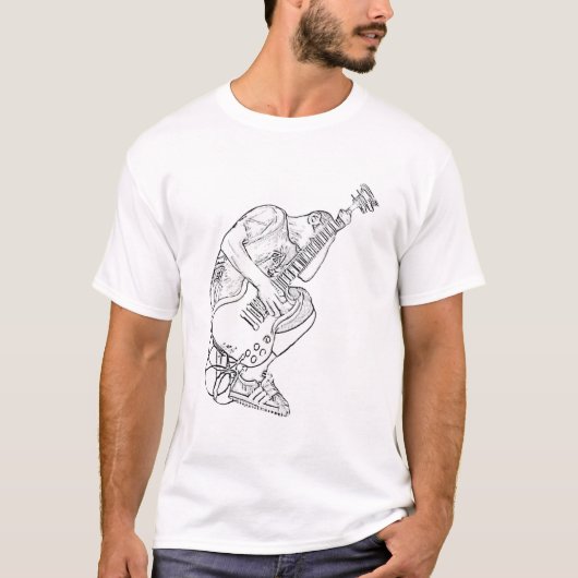 白人の石の人 Tシャツ (正面)