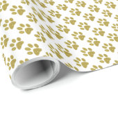 白人の足のプリント犬の恋人の包装紙 ラッピングペーパー (ロールコーナー)