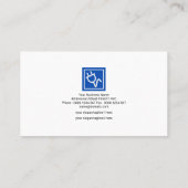 白人の送電線の最小主義の黒い電気技師 名刺 (裏面)