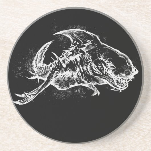 白人の邪悪なサメ コースター (正面)