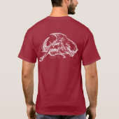 白人の邪悪なサメ Tシャツ (裏面)