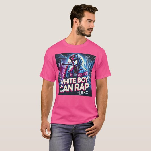 白人もラップできるKZ面白Tシャツ Tシャツ (正面フル)