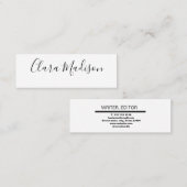 白人ミニマモダンリストのクラシック専門家 コーリングカード (正面/裏面)