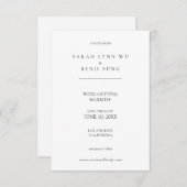 白人ミニマモダンリスト セーブザデート (正面/裏面)