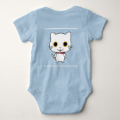 白人同形猫–47668 ベビーボディスーツ (裏面)