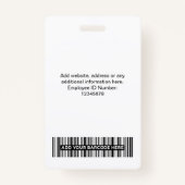 白人名事業ロゴスタッフラベル バッジ (裏面)