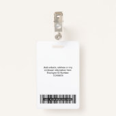 白人名事業ロゴスタッフラベル バッジ (裏面クリップ)