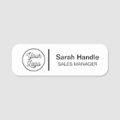 白人従業員名タグ 名札 (正面)