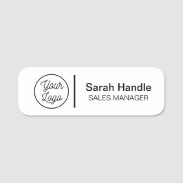 白人従業員名タグ 名札