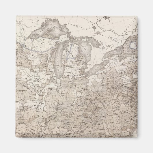 白人男性の文盲 マグネット (正面)