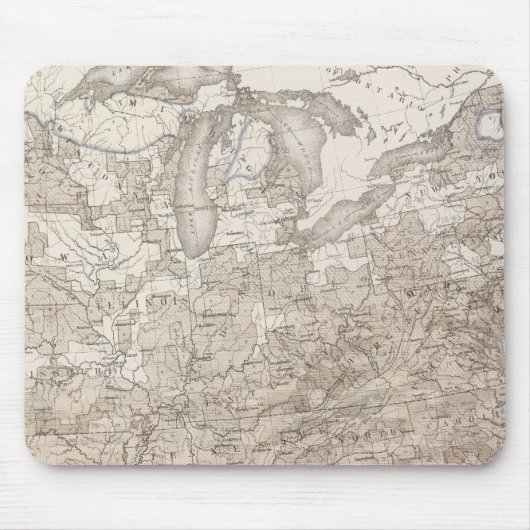 白人男性の識字不能 マウスパッド (正面)