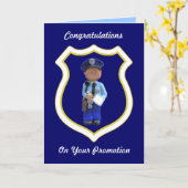 白人男性警察官カスタムプロモーションカード カード (黄色い花)