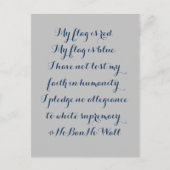 白人至上主義に忠誠を誓うな ポストカード (正面)